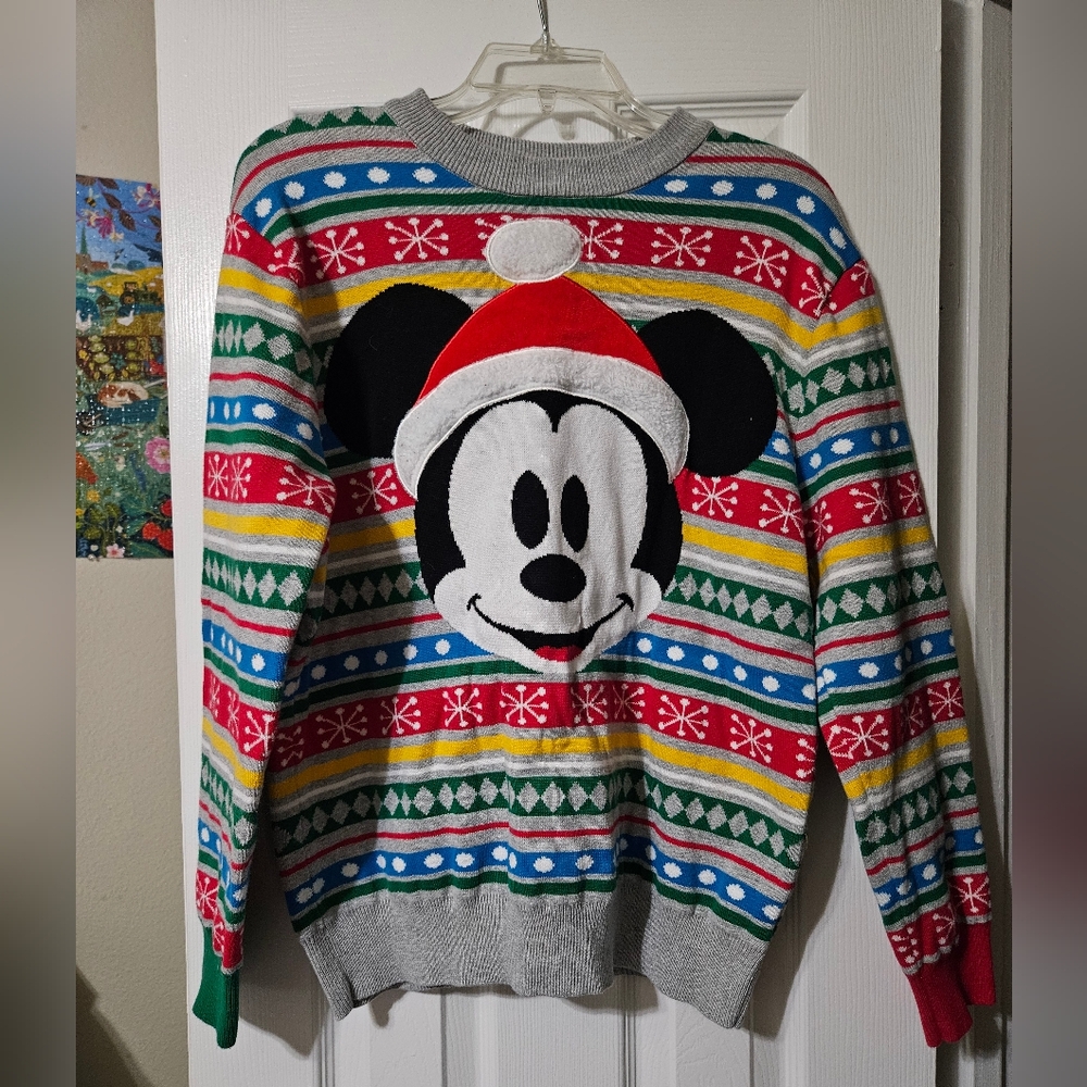 Disney Mickey Mouse Festive Holiday Christmas Sweater